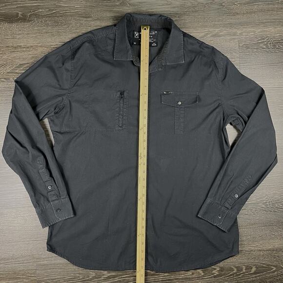 MARC ECKO MENS BLACK CASUAL BUTTON-DOWN SHIRT SIZE L CHEST 22" LENGTH 30" - Picture 6 of 12